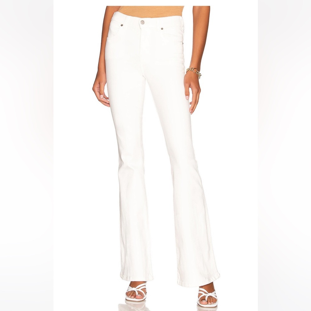Dr. Denim Macy Flare White Jeans
